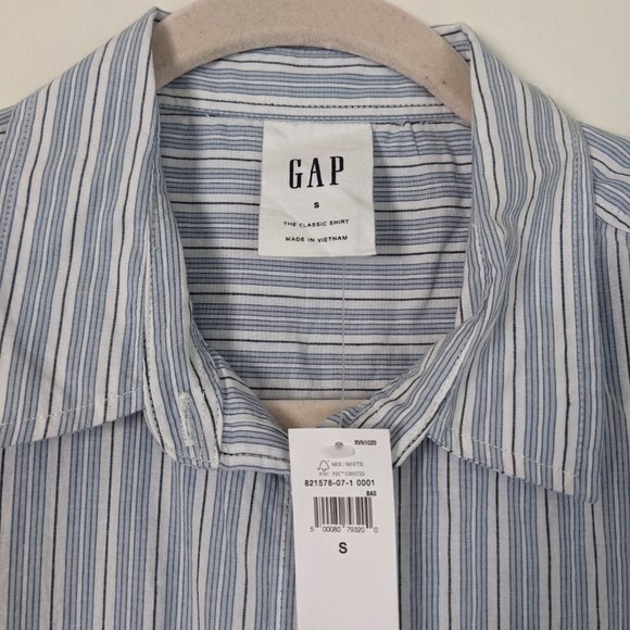 GAP The Classic button front striped cotton shirt - Picture 4 of 4